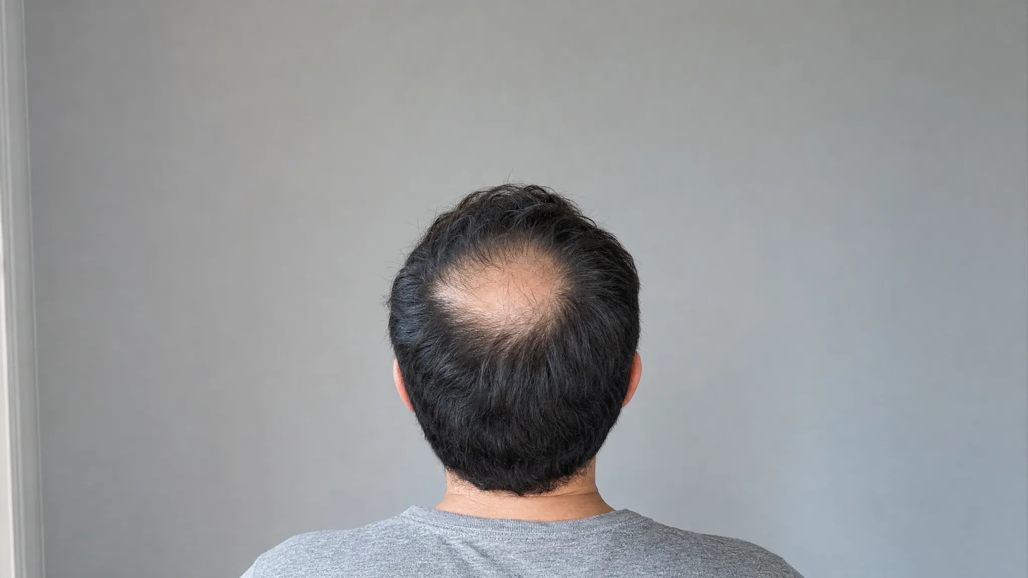 Recreación fotográfica: la densidad del cabello el día 1 del tratamiento capilar